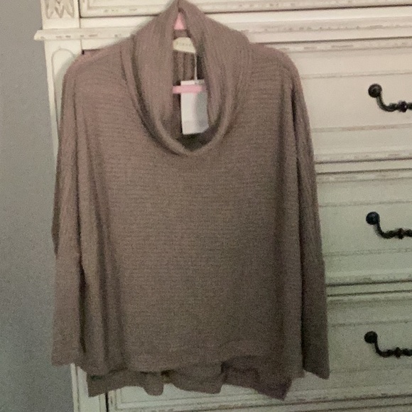 Tan Oversized Cowl Neck Sweater - Picture 1 of 1